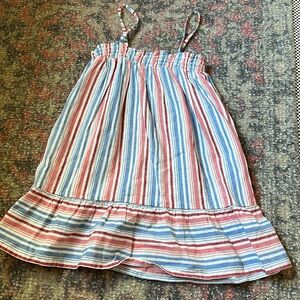 Ohs gosh B’gosh girls red white and blue striped dress size 5